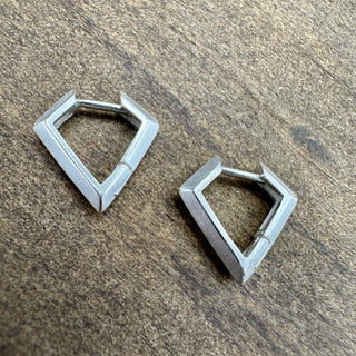 Geo Huggie Hoops