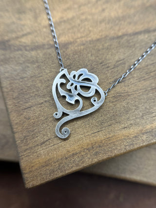 Aqua Scroll Necklace