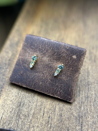 Sapphire Ombre Graduated Studs