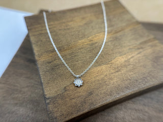 Moonflower Sapphire Charm Necklace