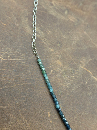 Beaded Watermelon Tourmaline Orbit Necklace