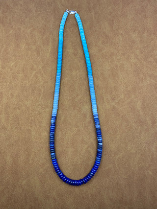 Blue Ombre Beaded Necklace