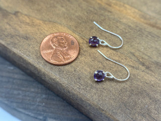 Rose-cut Amethyst Dangles