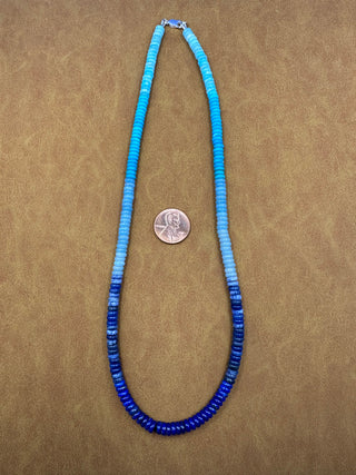 Blue Ombre Beaded Necklace