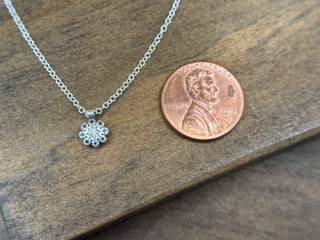 Moonflower Sapphire Charm Necklace
