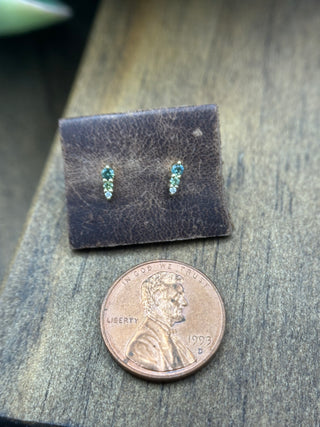 Sapphire Ombre Graduated Studs