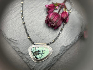 Beaded Variscite Orbit Necklace