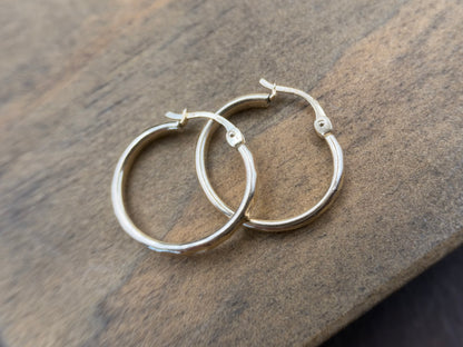 Hammered Gold Fill Hoops