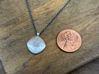 Lotus Cushion Pendant in Diamond