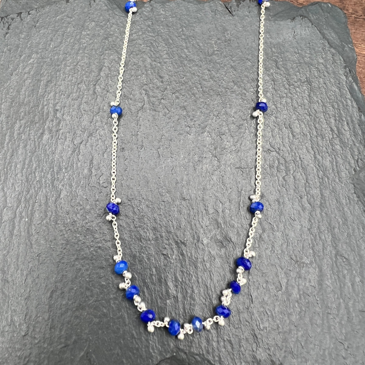 Little Rondelle Necklace - Lapis Lazuli - SS