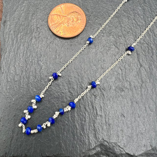 Little Rondelle Necklace - Lapis Lazuli - SS
