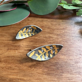 Leafy Statement Post Earrings