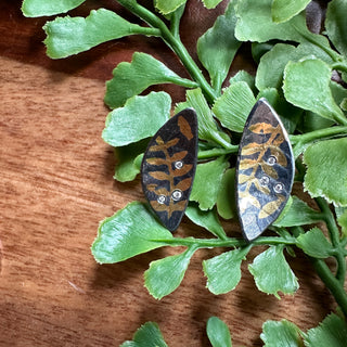 Leafy Statement Post Earrings
