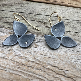 Oxidized Triple Teardrop Dangles
