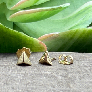 Gold Pyramid Studs
