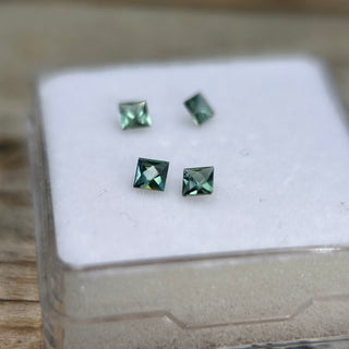 SAP200 - French cut green Sapphires