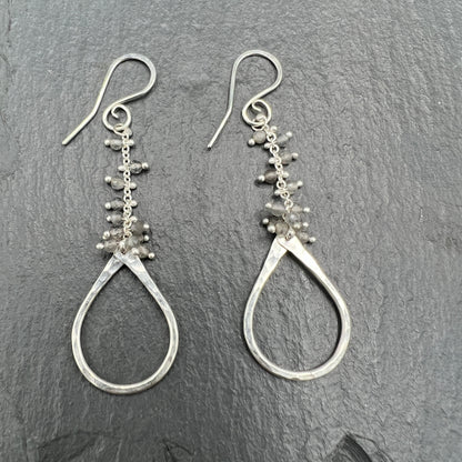 Labradorite Sterling Silver Tear Duster Earring