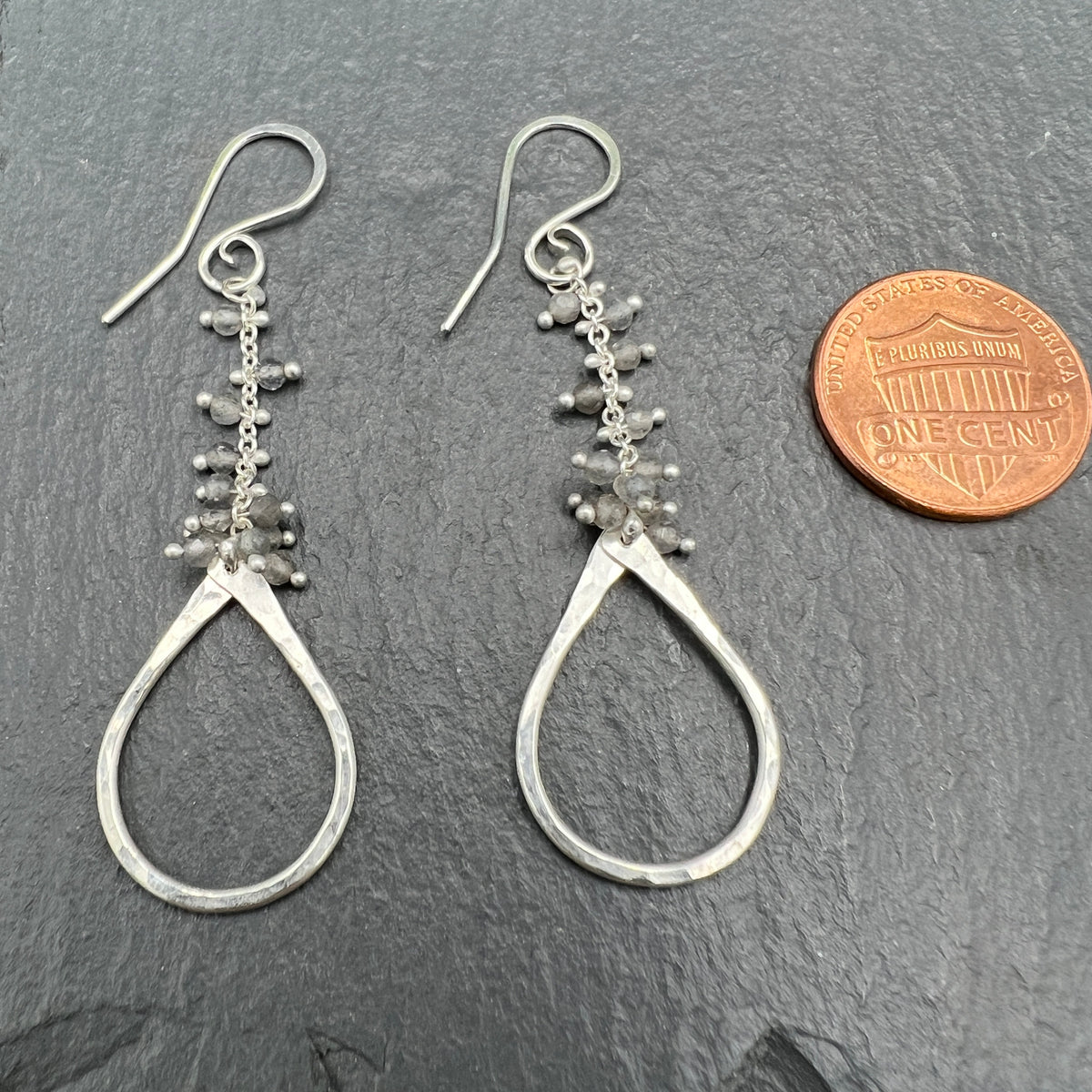 Labradorite Sterling Silver Tear Duster Earring