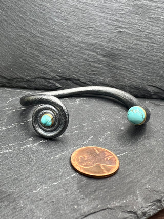 Spiral Turquoise Cuff