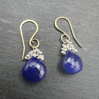 Lapis Caviar Dew Drop Earrings