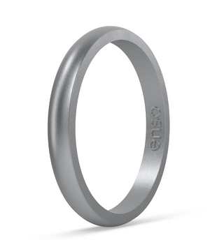 Elements Classic Halo Silicone Ring -Silver