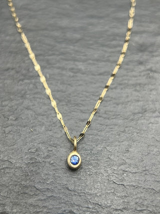 Bezel Sapphire Charm