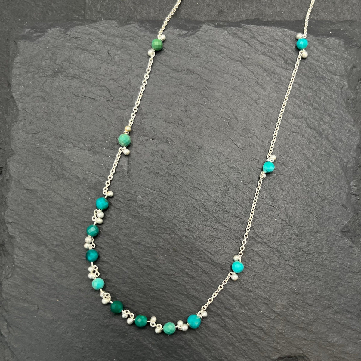Little Rondelle Necklace - Turquoise - SS